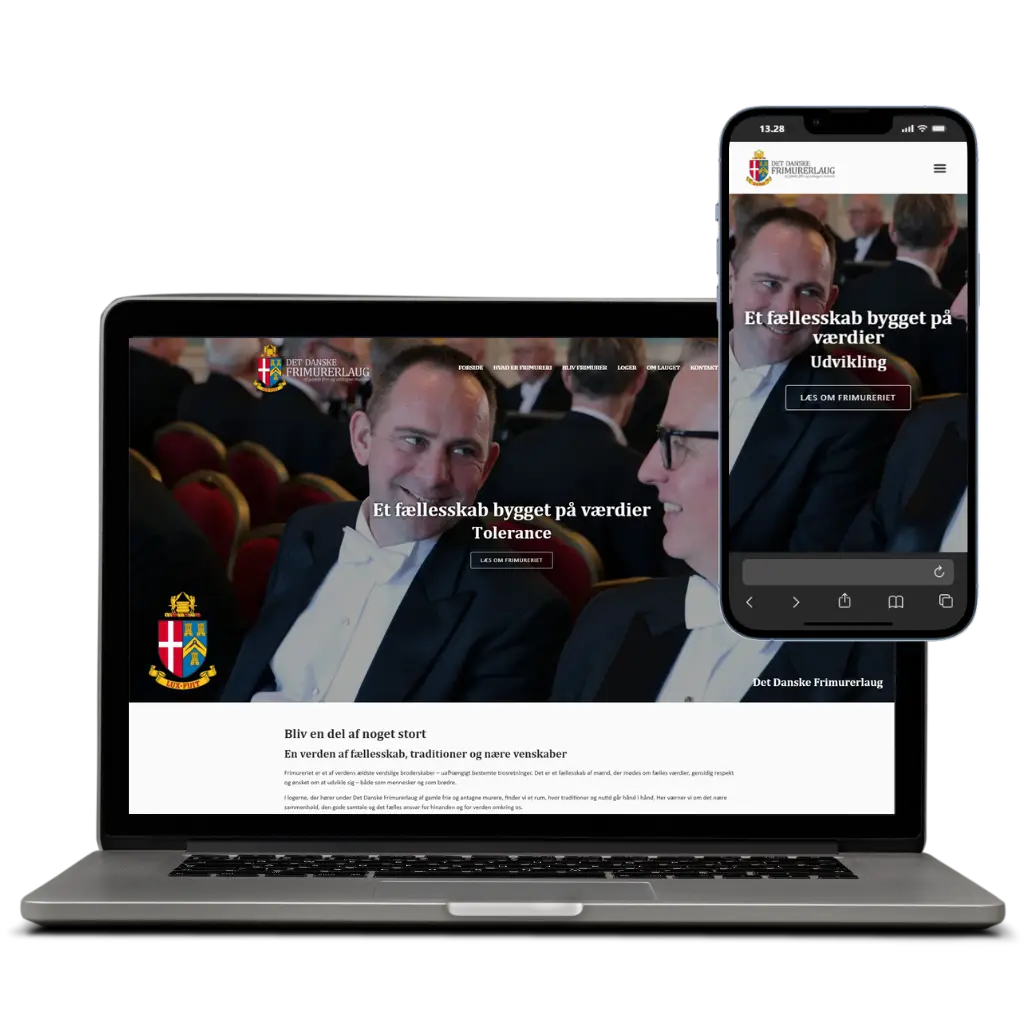 Case - Det danske frimurerlaug - Ny hjemmeside - Designet af Anka Media