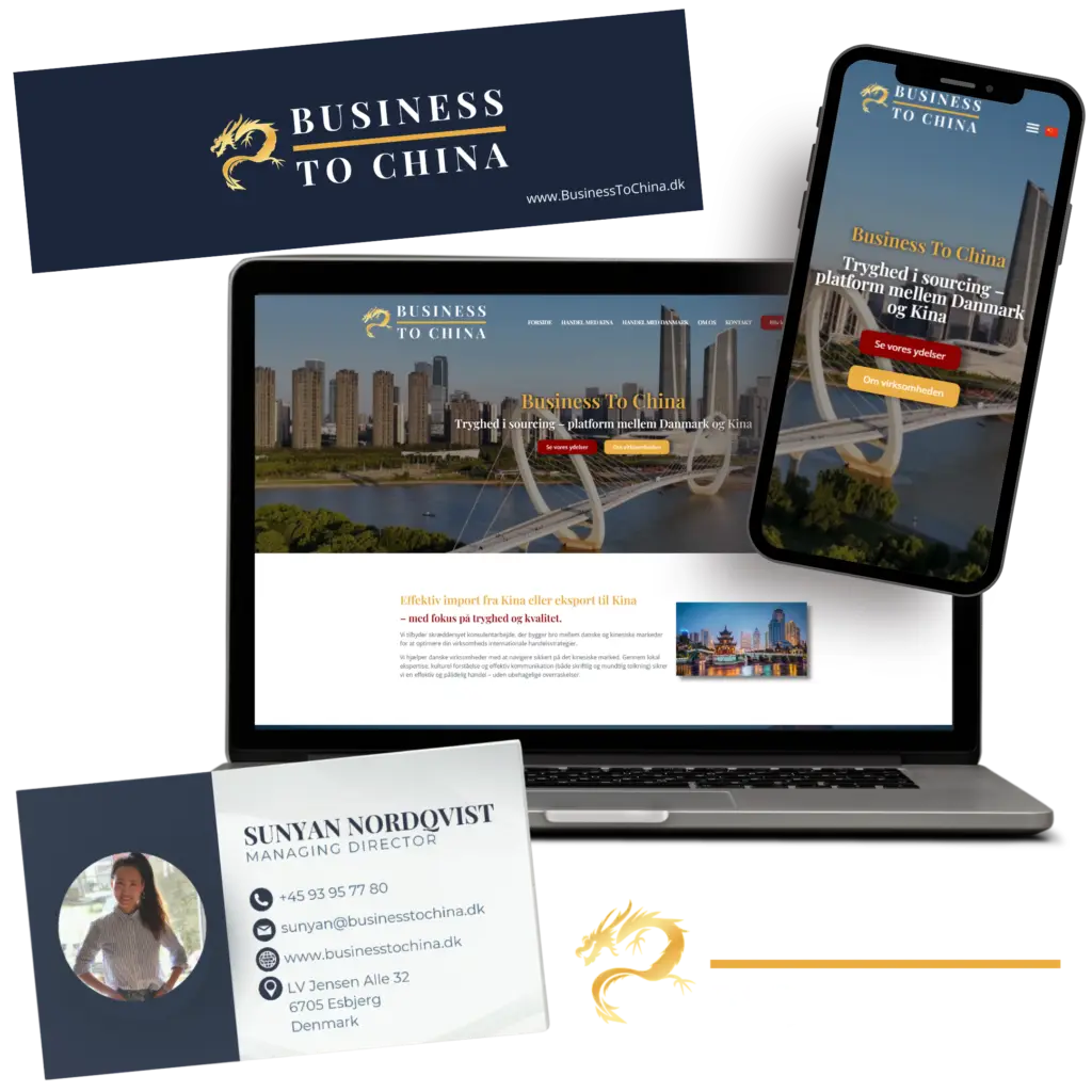 Visuel identitet lavet for business to china