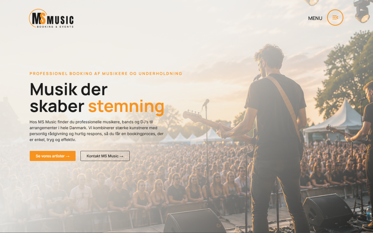 MS Music hjemmeside